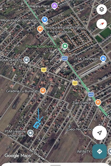 Teren Intravilan 500 MP strada Ortansei Clinceni-Domnesti