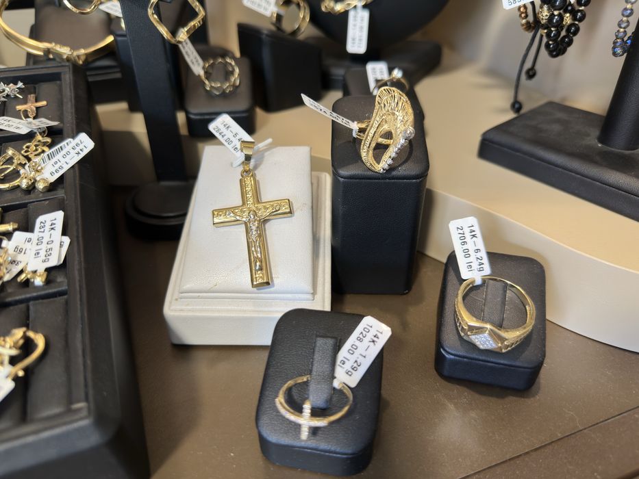 Bijuterii aur 14k 18k 585 750 lant bratara cercei  inel dama, barbat colier