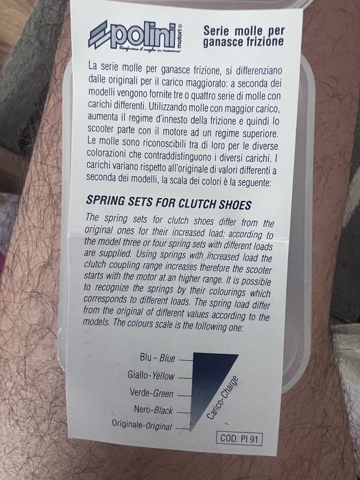 Arcuri ambreiaj polini