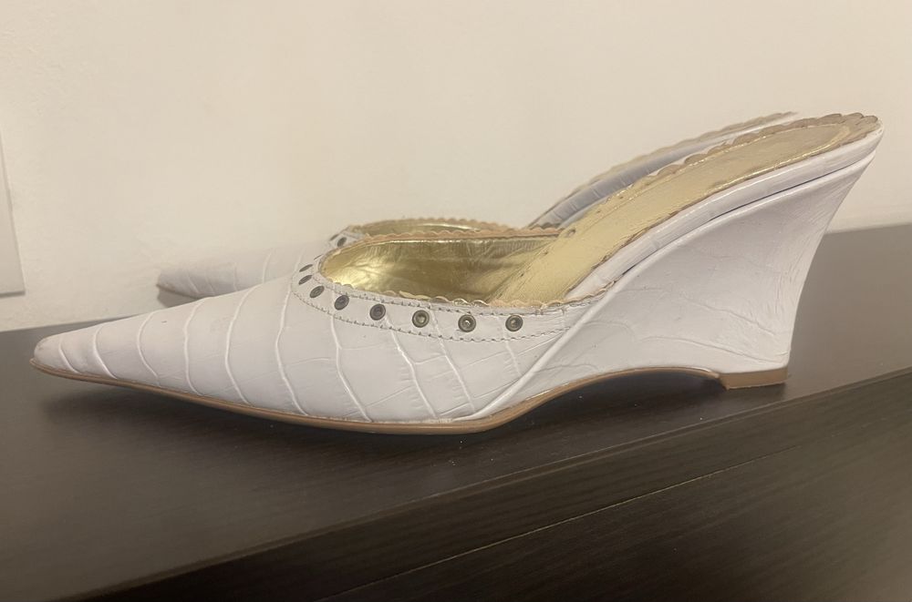 Saboți Patricia Rigotti, eleganți, din piele, mărimea 39