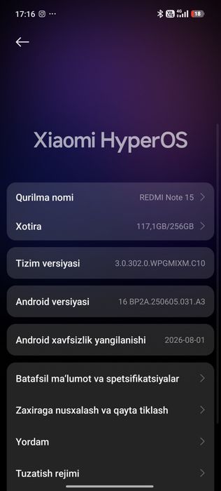 Redmi note 15 256 gb 8 gb