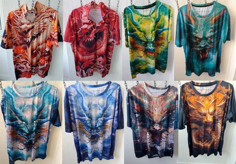 30 полиестерни цветни тениски 4-6 xl