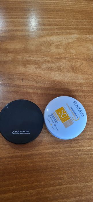 Пудра La roche и крем-пудра Bioderma