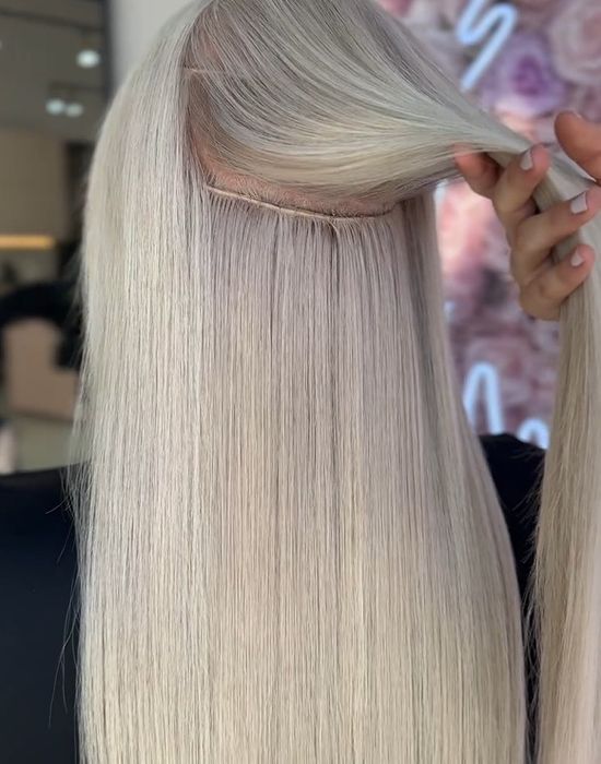 100 грама Естествено руса Славянска  коса 65см цели две треси за зашив