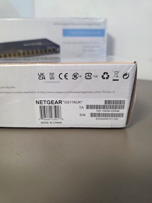 Switch NetGear GS116-300EU, Switch, SIGILAT