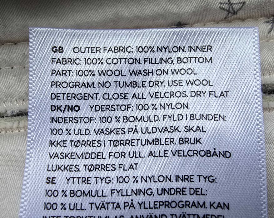 Чувал за количка с вълна и гъши пух Voksi®