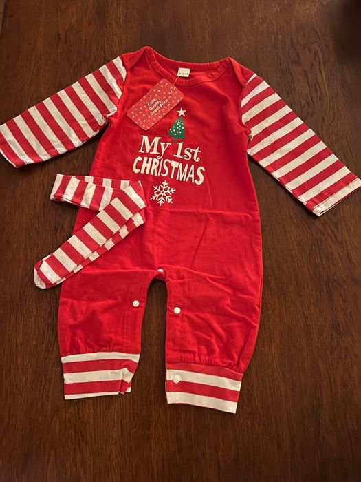 Коледен бебешки гащеризон