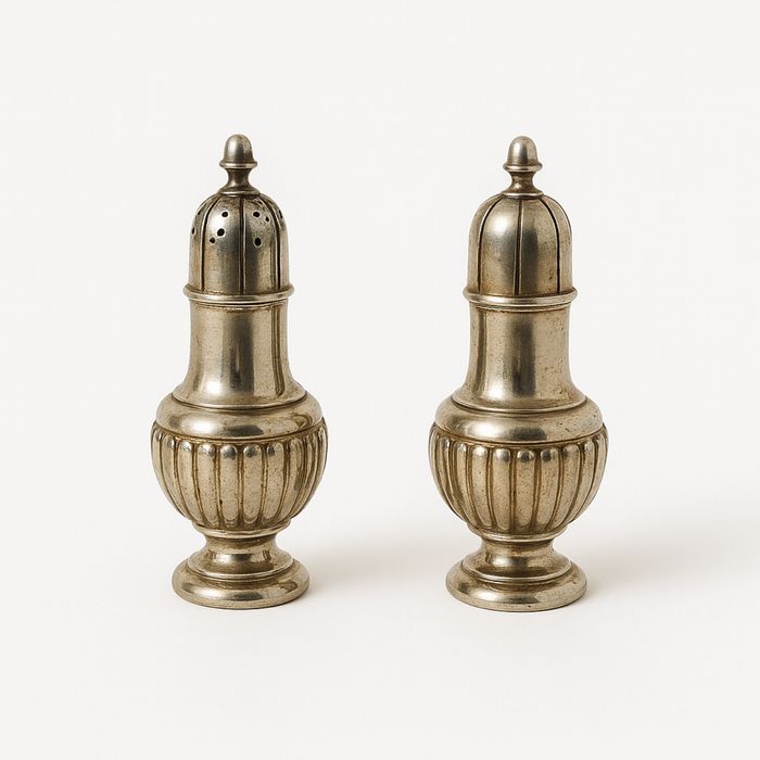 Посребрен комплект солница и пиперница 1950те англия