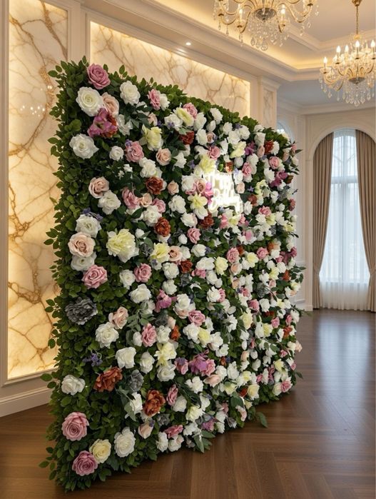 Фотозона из цветов