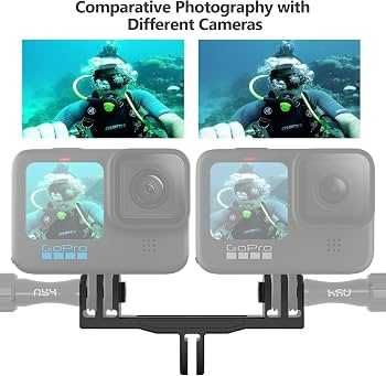 Suport dublu HSU pentru camere de acțiune GoPro / Insta360 / Osmo Action