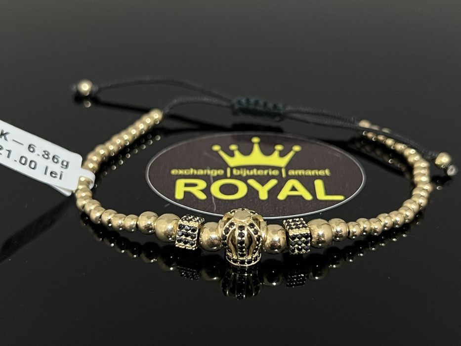 Bijuteria Royal CB : Bratara cu snur aur 14k 6,36gr