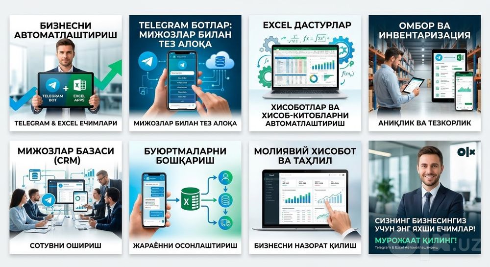 Telegram бот, Excel дастур ва бизнесни автоматлаштириш