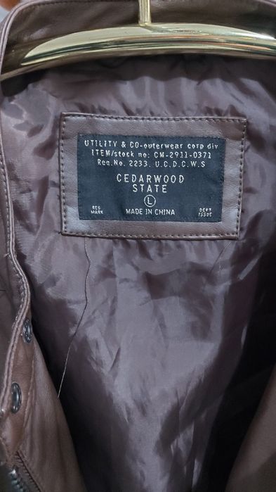 Geaca jacheta piele casual Cedarwood State L