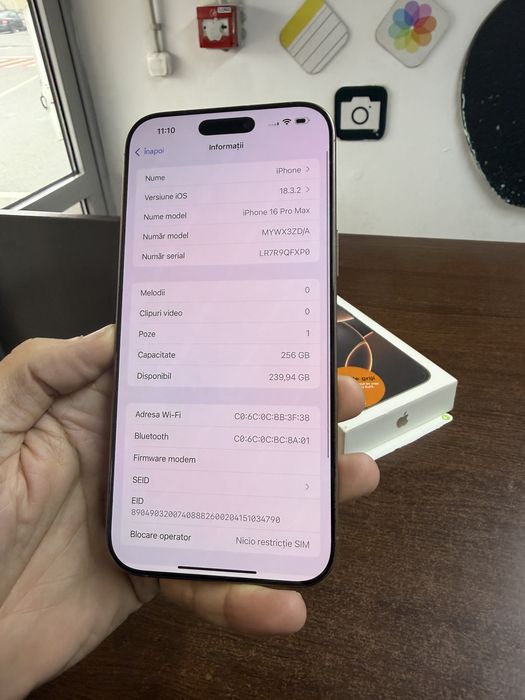 Vand Iphone 16 Pro Max 256Gb Desert