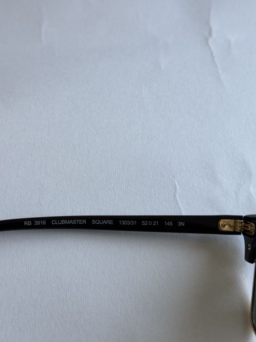 Ochelari de soare Ray Ban 3916 Clubmaster Square Noi