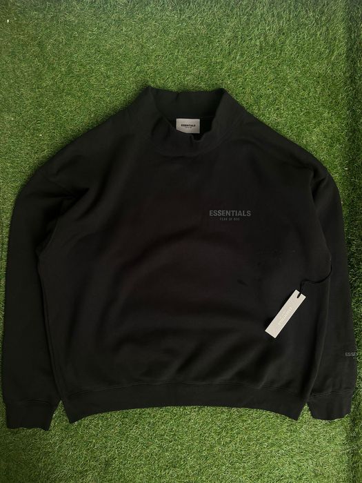 Мъжка блузка : Essentials Black Pullover Mock Neck Sweatshirt XL