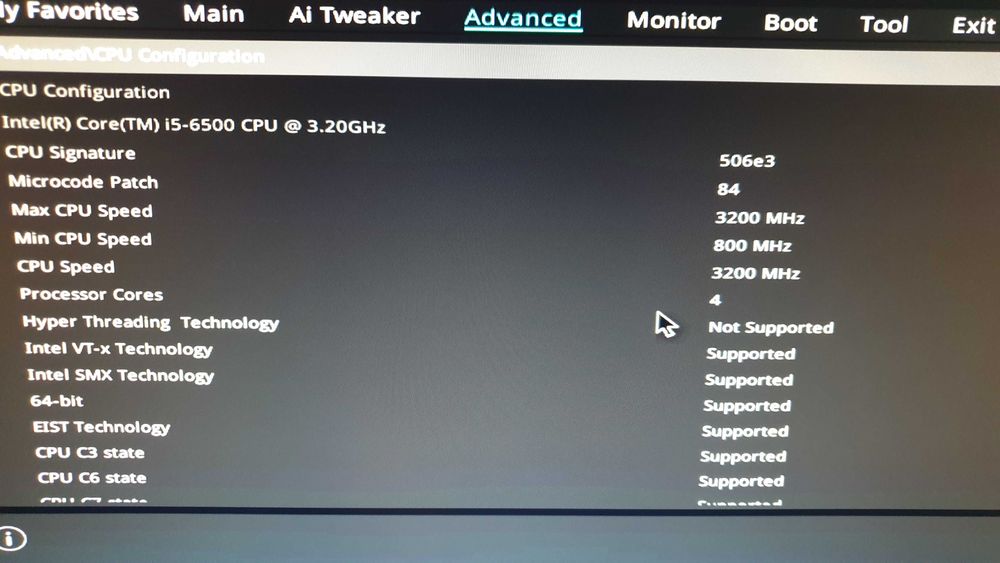 Kit Intel 1151 placa de baza Asus H110M-CS  + Intel I5 6500 (gen 6)