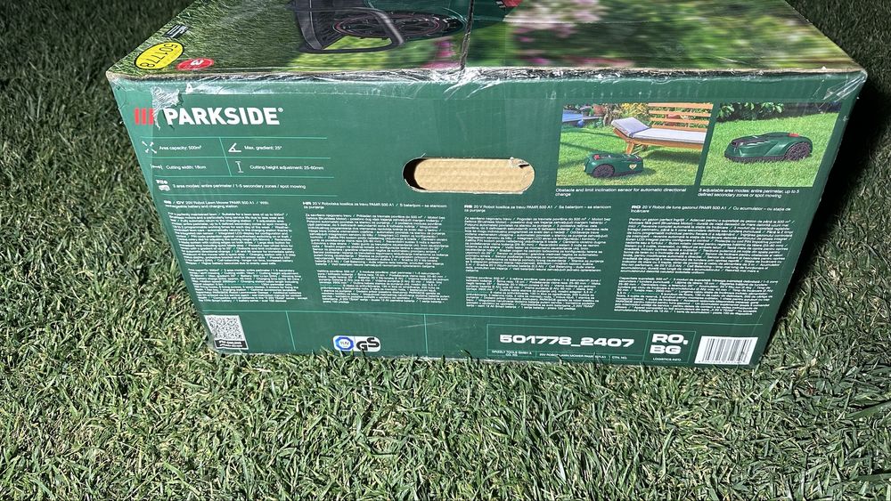 Robot  gazon Parkside, nou, sigilat, 3 ani Garantie