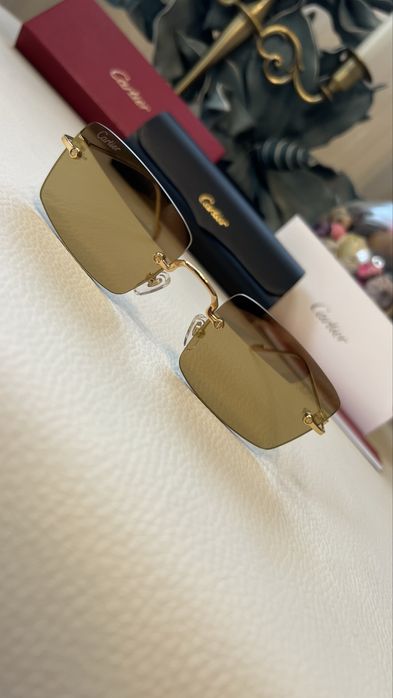 Cartier CT0367S ochelari de soare noi lentile rame rimless