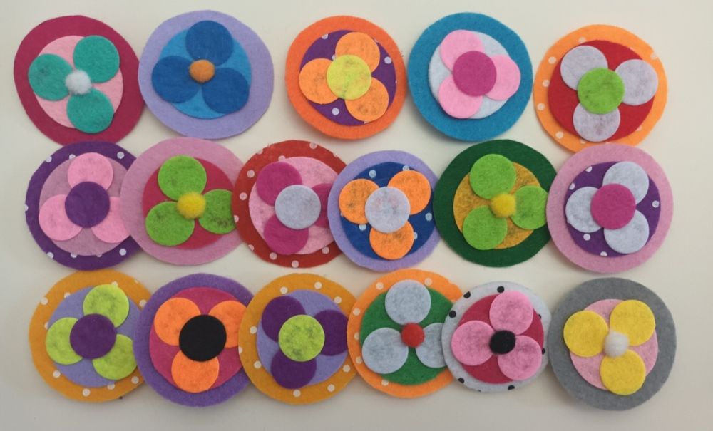 Martisoare lemn, fetru