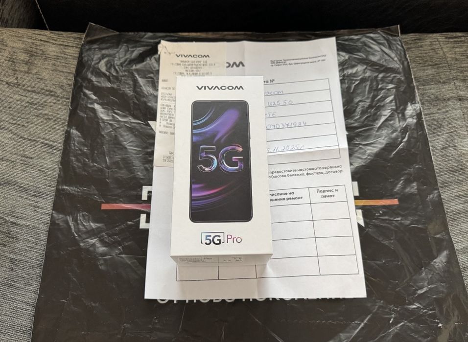 ЧИСТО НОВ 256GB ZTE 5G Pro Phone U25 Vivacom Гаранция 2027г. Black