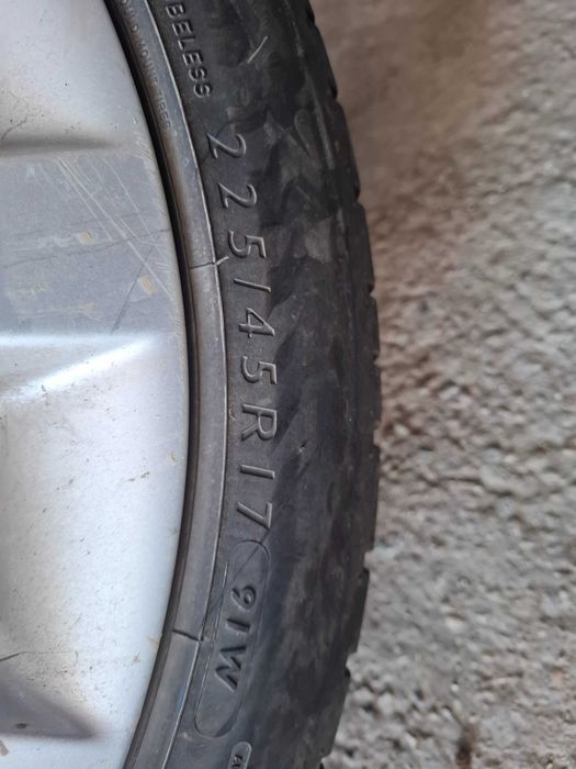 Лети джанти 17 5х112 с гуми Dunlop 225 45 17 dot0524