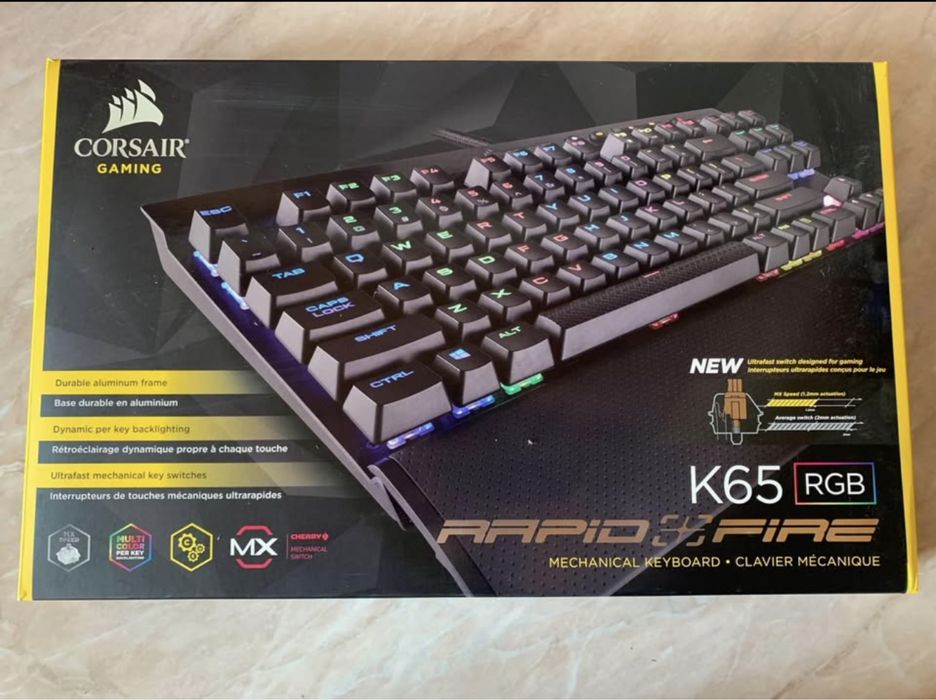 Tastatura Mecanica CORSAIR K65 RGP RAPID FIRE