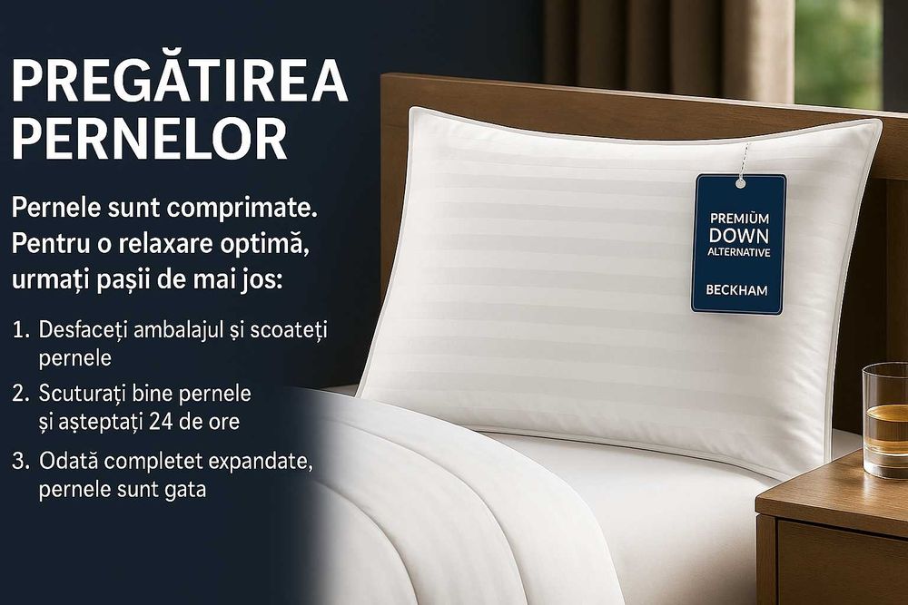 Set 2 perne Beckham Hotel Collection, 51×91 cm, racoritoare, lavabile