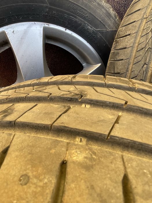 Set Jante aliaj + anvelope vară r14