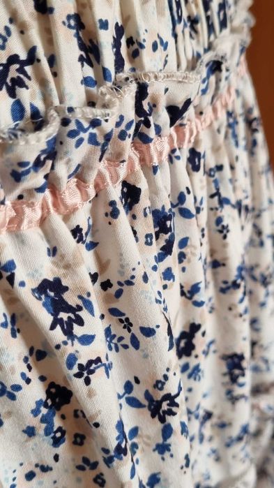 Fusta maxi, print cu flori mici, bumbac 100%, marimea 44