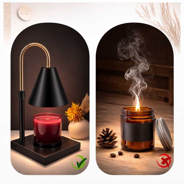 Lampa lumanare Aromaterapie ANTPiT, Marmura Neagra, Reglaj Intensitate, Fara Flacara