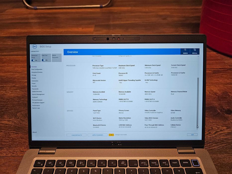 Dell Latitude 5431 14" Intel i7 1270p 16GB DDR5 IPS Touch screen
