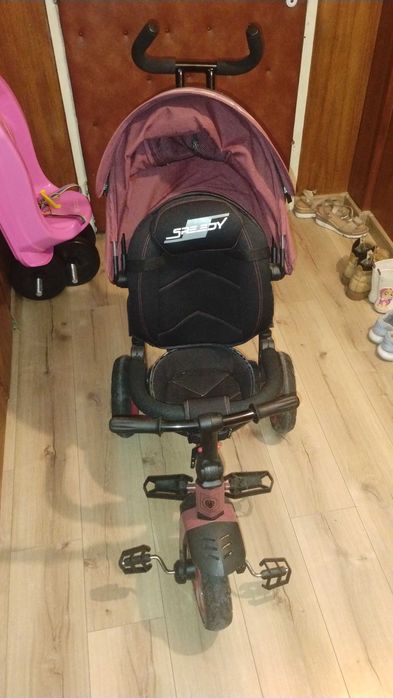 Детска Premium Триколка LORELLI  360° SPEEDY AIR YELLOW BLACK