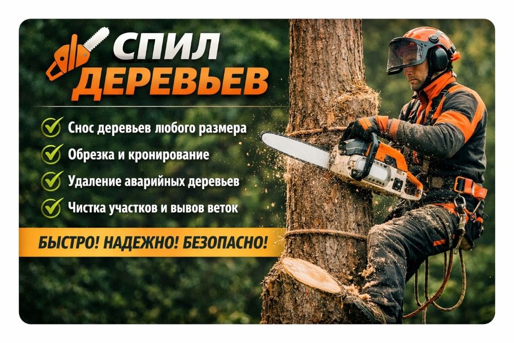 Профессиональный спил деревьев