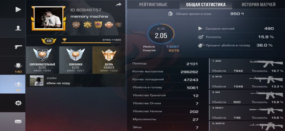 Аккаунт в стендофф 2 с ножом