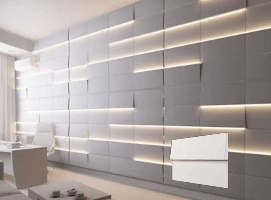 Декоративни 3D панели - 3д гипсови пана, стенни облицовки 0073