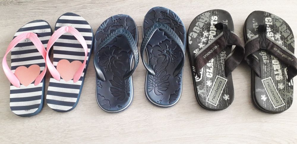 3 чифта  детски джапанки за 5 лв