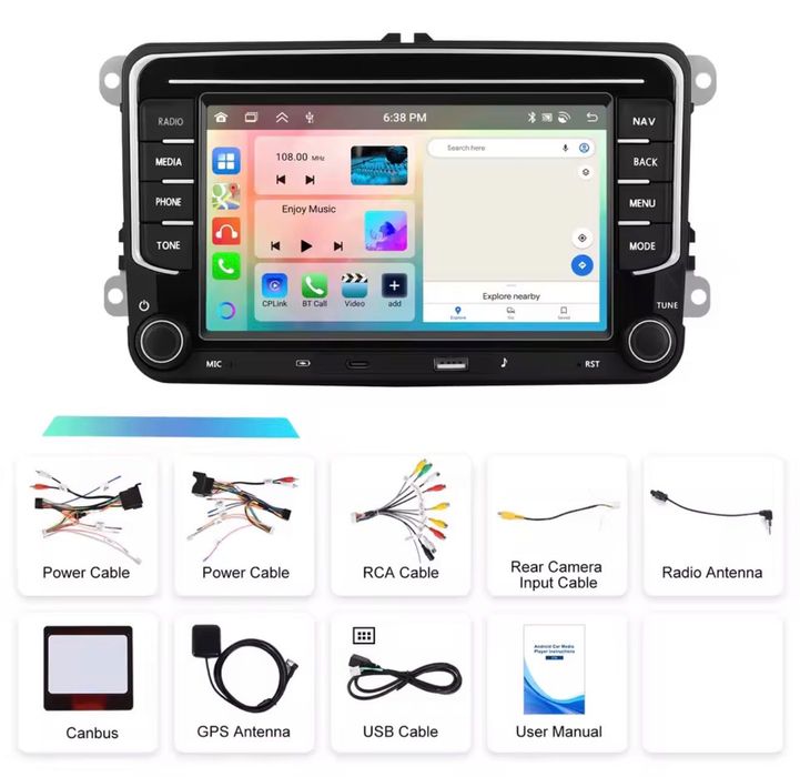 6GB / 128GB Carplay Skoda Octavia Fabia Superb Seat Leon Altea Toledo