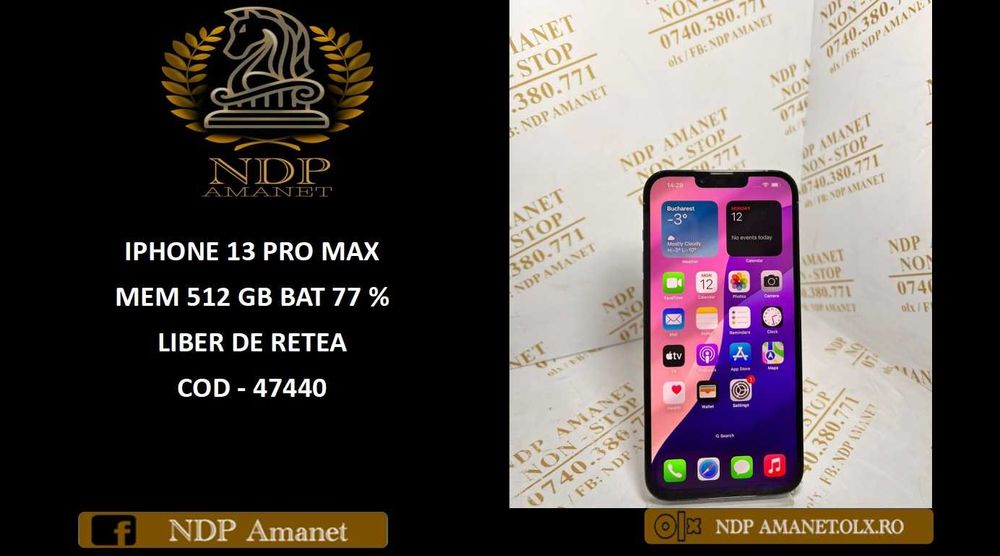NDP Amanet Calea Mosilor 298  IPHONE 13 PRO MAX  (47440)