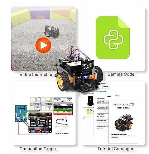 Смарт робот кола за програмиране Python IoT Raspberry Pi DIY комплект