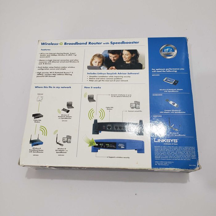 Linksys WRT54GS v7.2 Router Speedbouster Linux Линукс Интернет Рутер