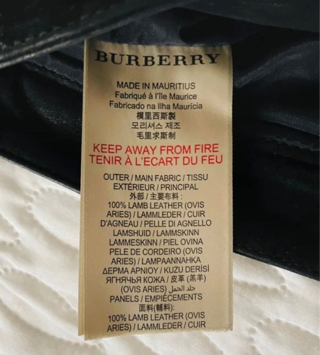 Fusta piele veritabila Burberry