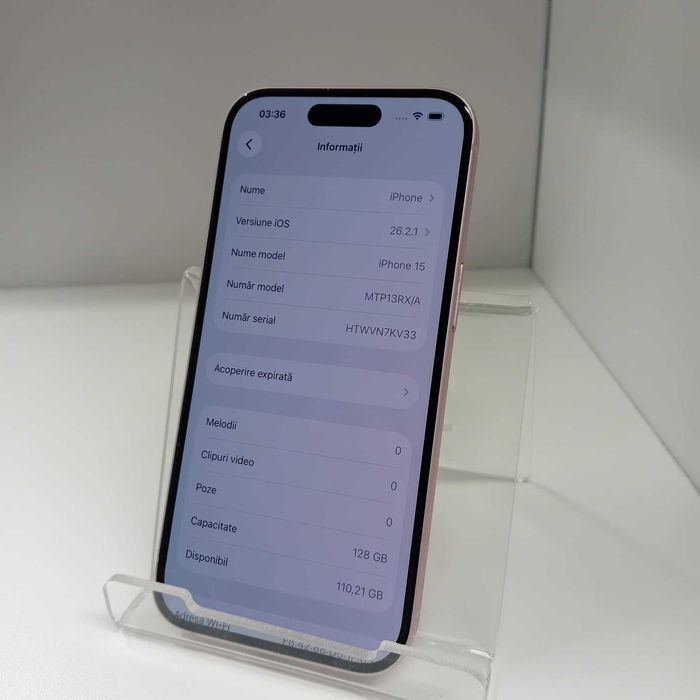 Iphone 15 Pink 128Gb (ag49 Esplanada b.8223) Garantie 2 Ani