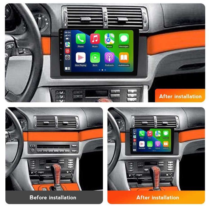 Navigatie Android 14 Bmw Seria 5 X5 E39 E53 1/8 Gb Waze CarPlay CAMERA
