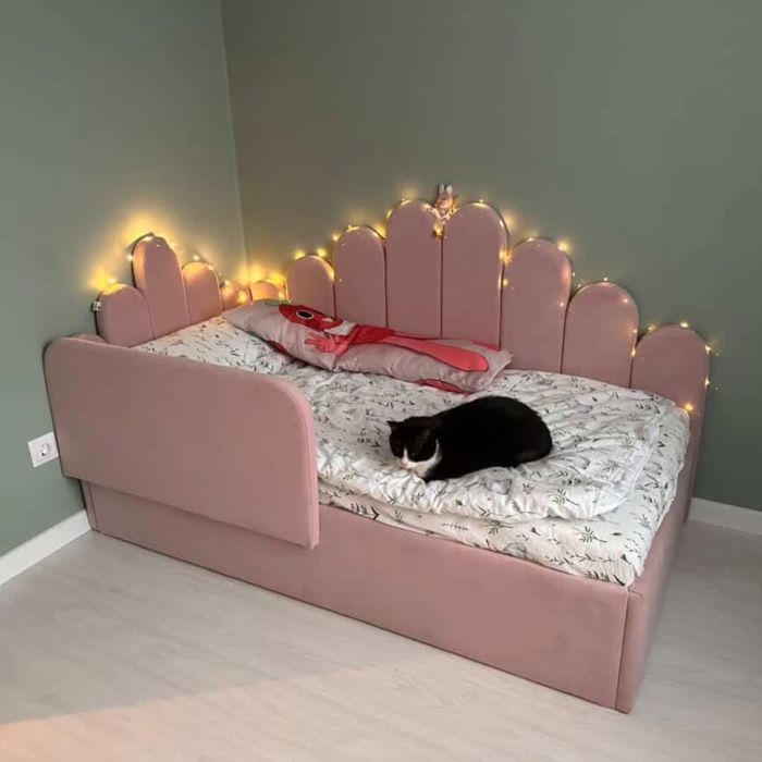 Детская мягкая кровать с механизмом и матрасом