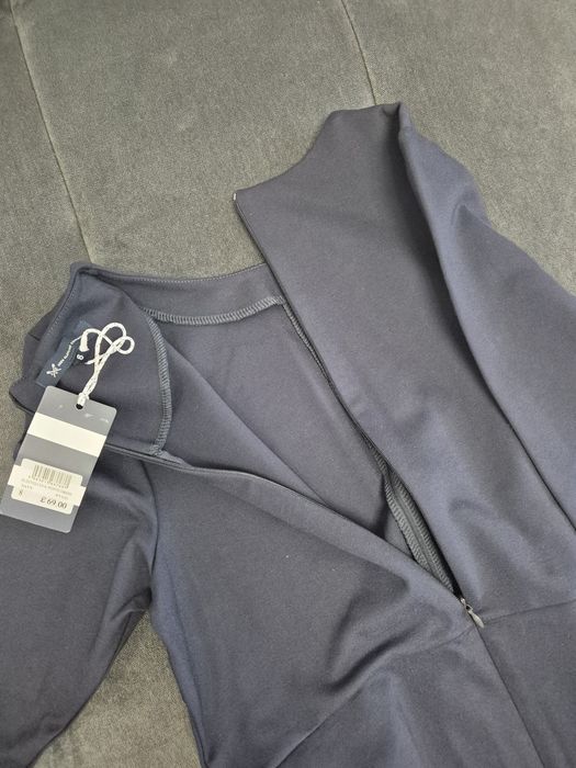 Рокля с дълъг ръкав, синя, марка CREW CLOTHING COMPANY