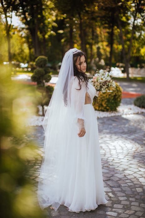 Rochie de mireasa din matase naturala