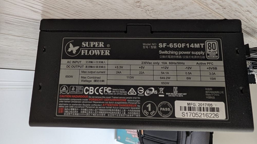Sursa modulară SuperFlower 650w  90+ silver
