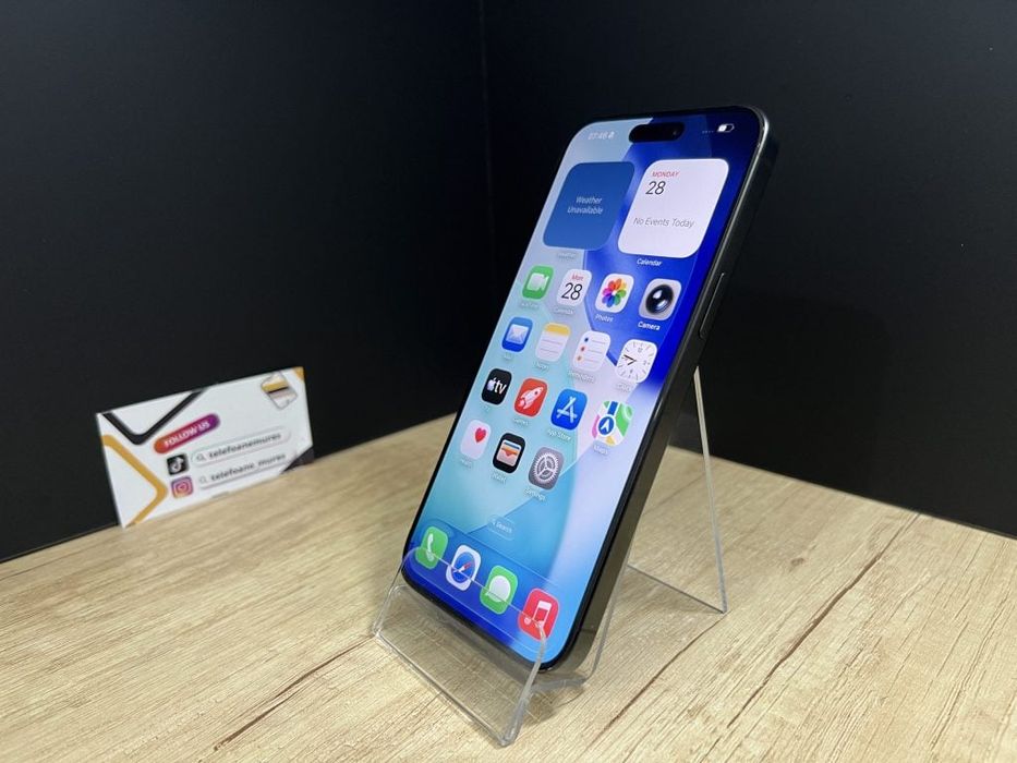 iPhone 15 Pro Max 256Gb Black Titanium Second-Hand 3 ani garanție, Tel