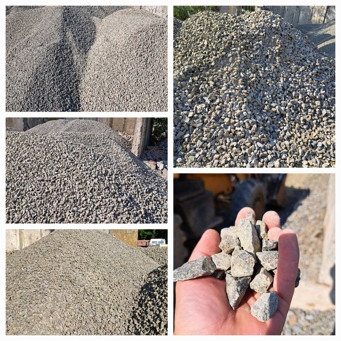 Nisip, sort,piatra,pamant,lemne de foc, material concasat